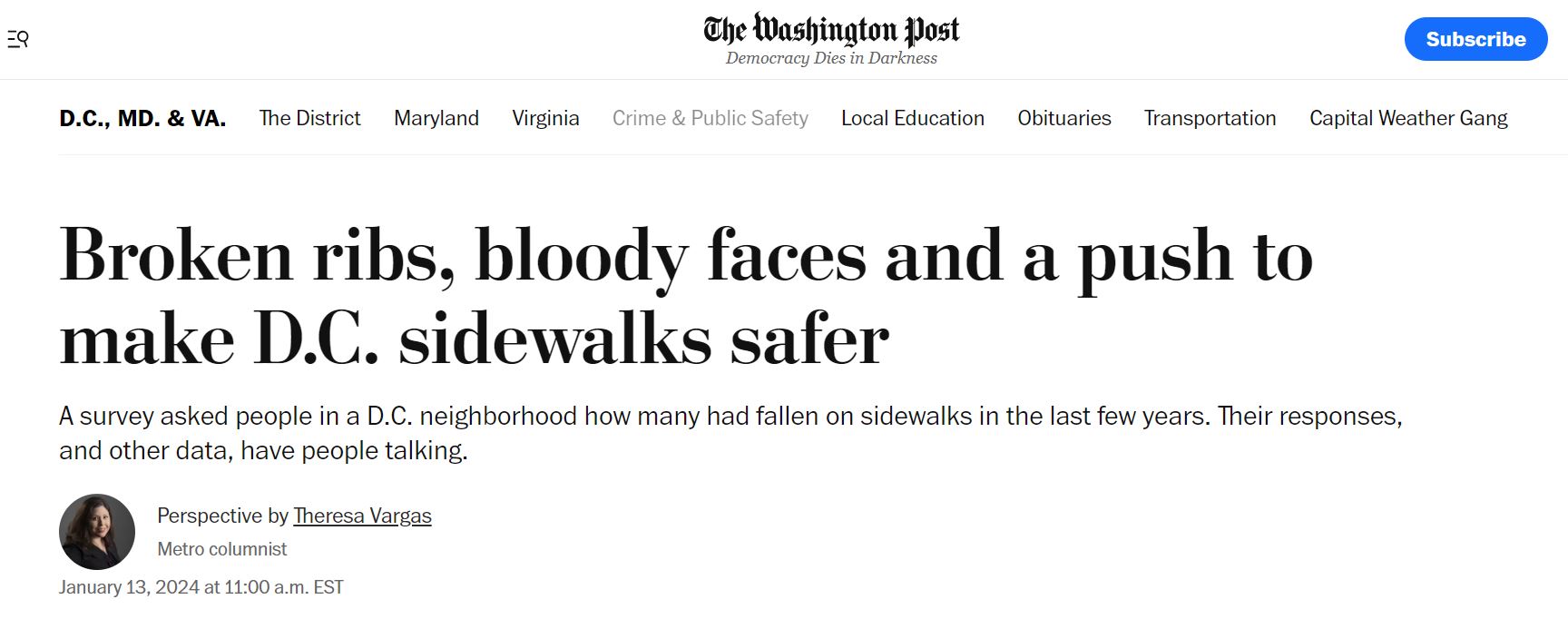 Jan Sidewalk Safety Article WPost Jan Sidewalk Safety Article WPost