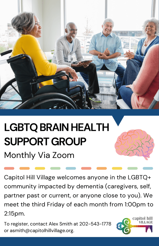NEW LGBTQ Brain Health Support Group Flyer