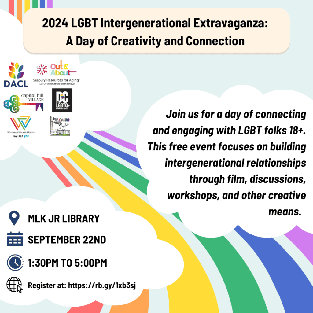Announcing The LGBT Intergenerational Extravaganza #1 Announcing The LGBT Intergenerational Extravaganza #1